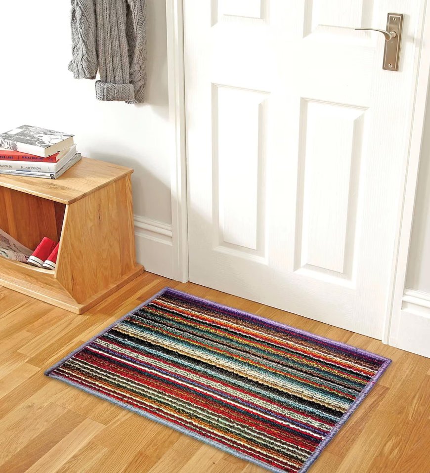 Multicolor Nylon Geometric 23x15 inch Stain Resistant Door Mat At just Rs. 59 [MRP 399]