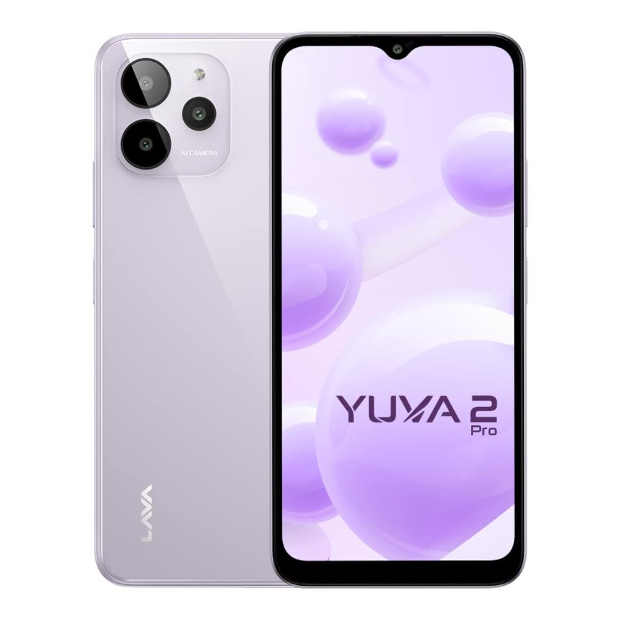 Lava Yuva 2 Pro (Glass Lavender, 4GB RAM, 64GB Storage) At just Rs. 7999 [MRP 9999]