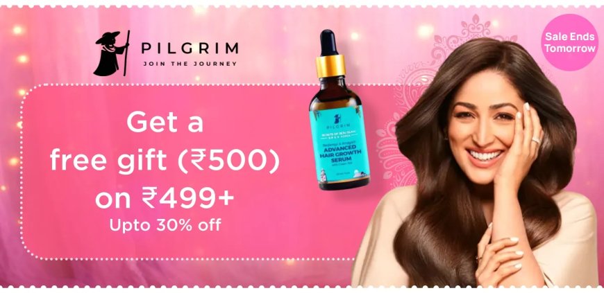 Up to 30% off + Free Gift on Rs. 499+ on Pilgrim products