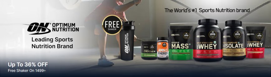 Up to 36% off + Free Shaker on Rs. 1499+ on Optimum Nutrition products