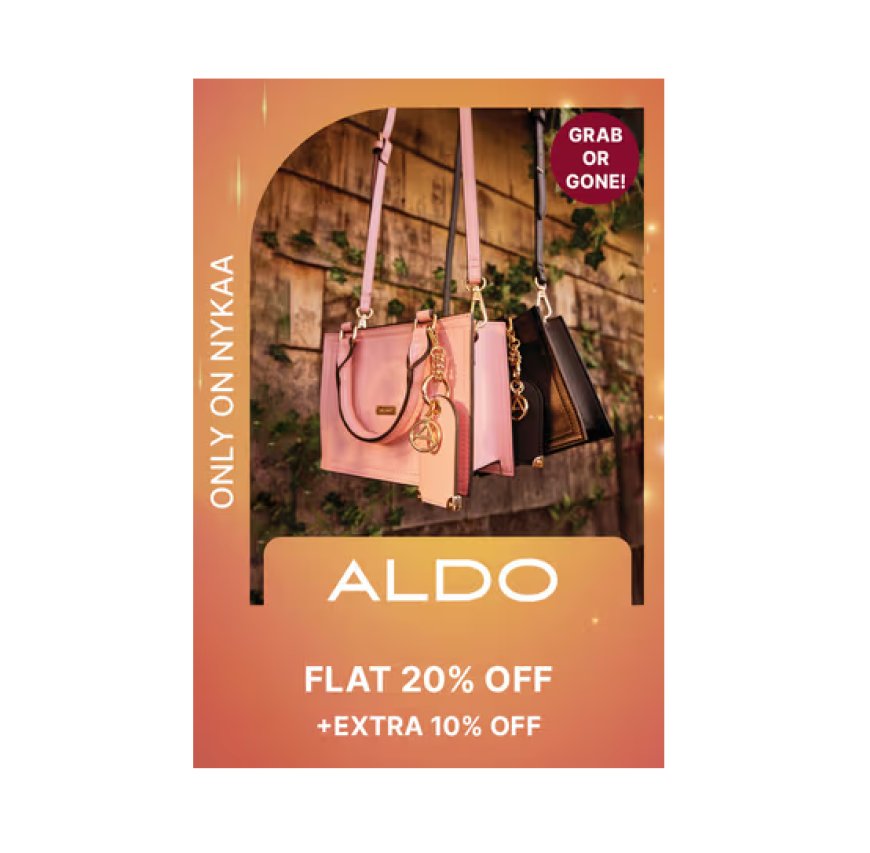 Flat 20% off + Extra 10% off on ALDO Brand