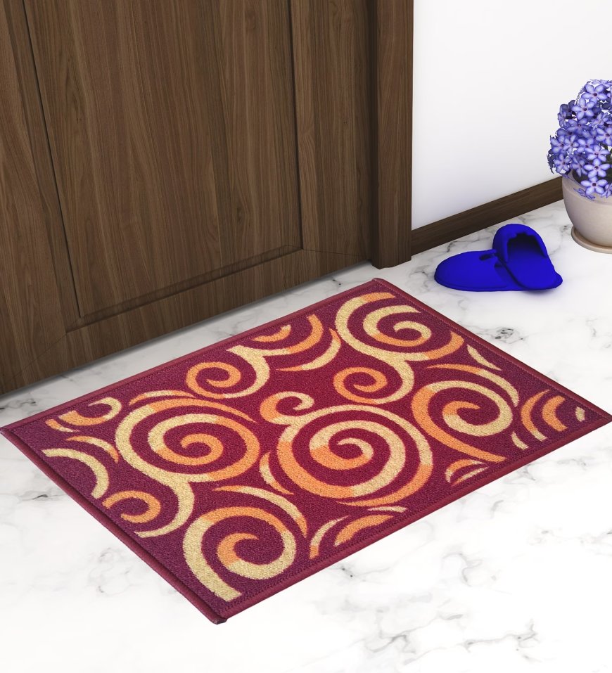 Multicolor Abstract Nylon 14x22 Inch AntiSkid Door Mat At just Rs. 119 [MRP 499]