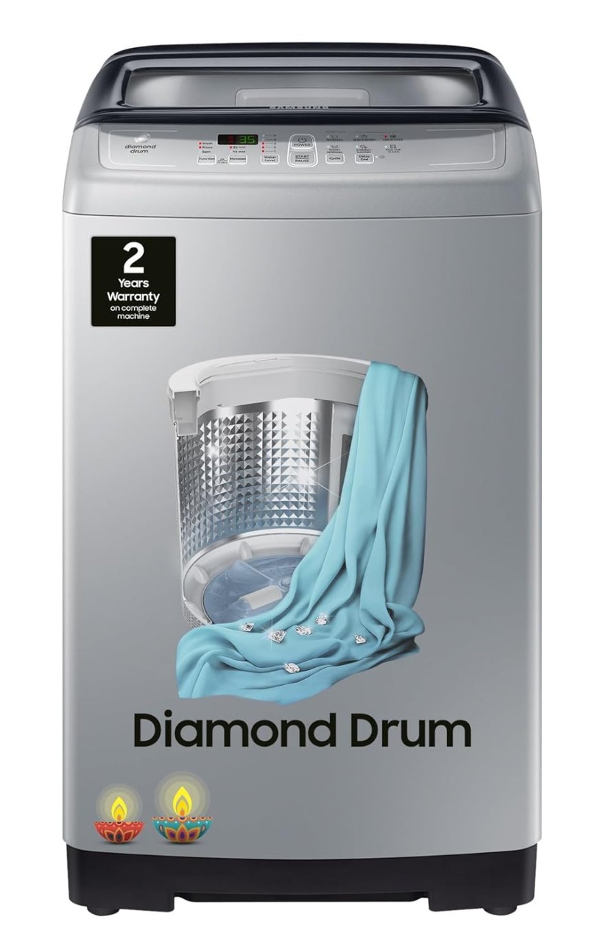 Samsung 7 kg Diamond drum Fully Automatic Top Load Washing Machine At just Rs. 15,240 [MRP 19,800]