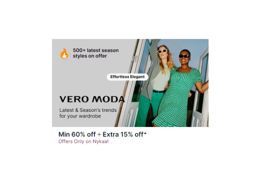 Minimum 60% off + Extra 15% off on Vero Moda Brand