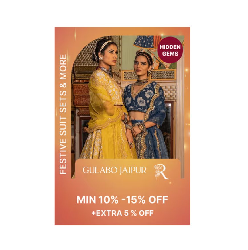 Minimum 10-15% off on Gulabo Jaipur Brand