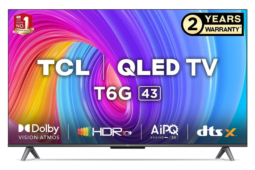 TCL 108 cm (43 inch) 4K Ultra HD Smart QLED Google TV (Black) At just Rs. 25,990 [MRP 61,990]