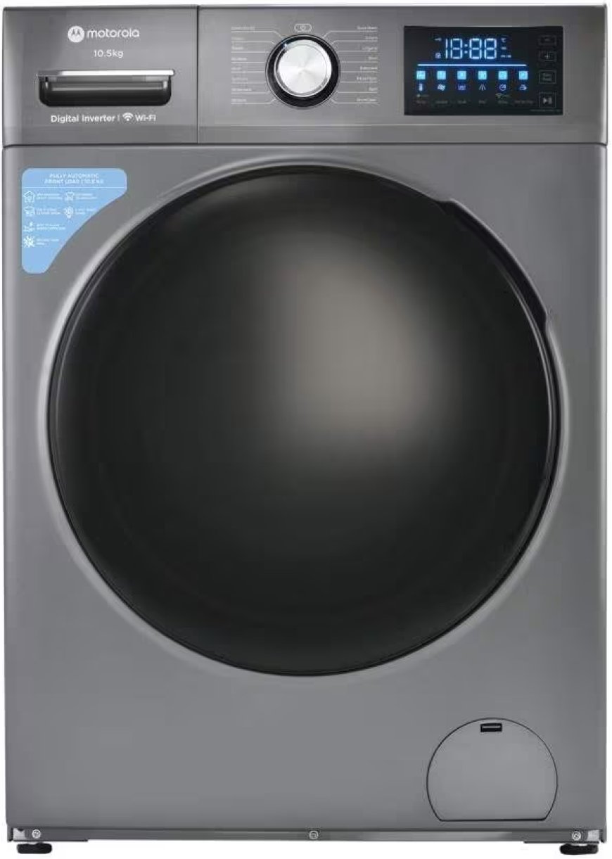 Motorola 10.5 kg 5 Star Wi-Fi Fully Automatic Front Load Washing Machine At just Rs. 24,990 [MRP 57,999]