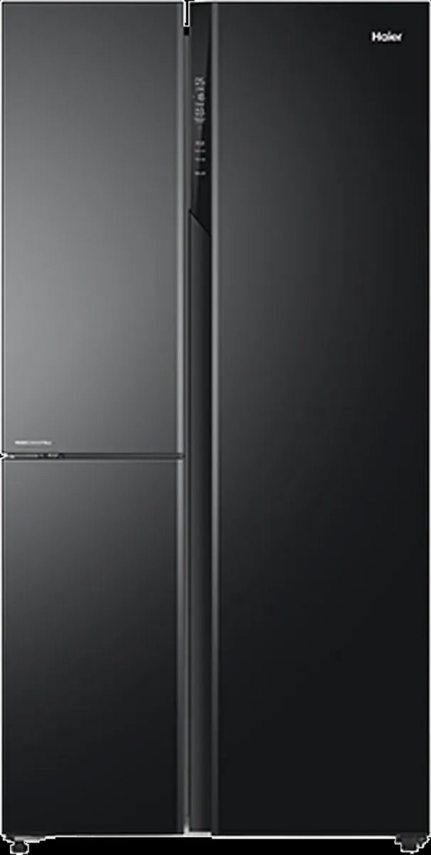 Haier 598 L Frost Free Side by Side Refrigerator (Black Steel) At just Rs. 79,990 [MRP 1,29,990]