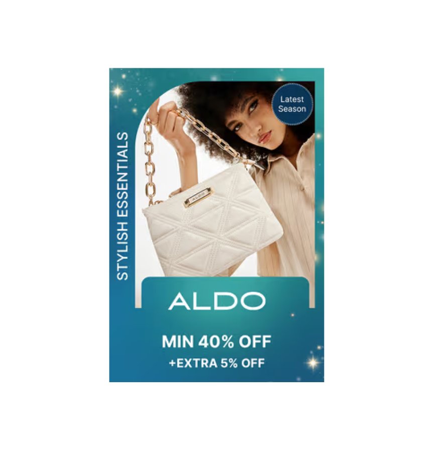 Minimum 40% off + Extra 5% off on ALDO Brand