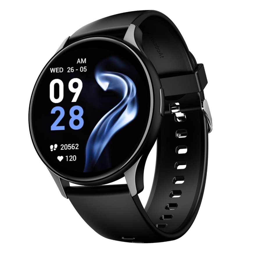 boAt Lunar Peak Bluetooth Calling Smart Watch (Black) At just Rs. 2799 [MRP 6999]