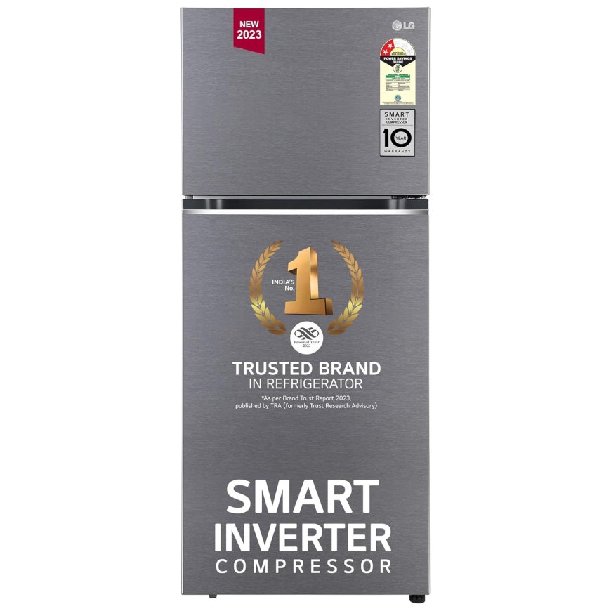 LG 398 L 2 Star Frost Free Double Door Refrigerator (Dazzle Steel) At just Rs. 44,990 [MRP 48,190]