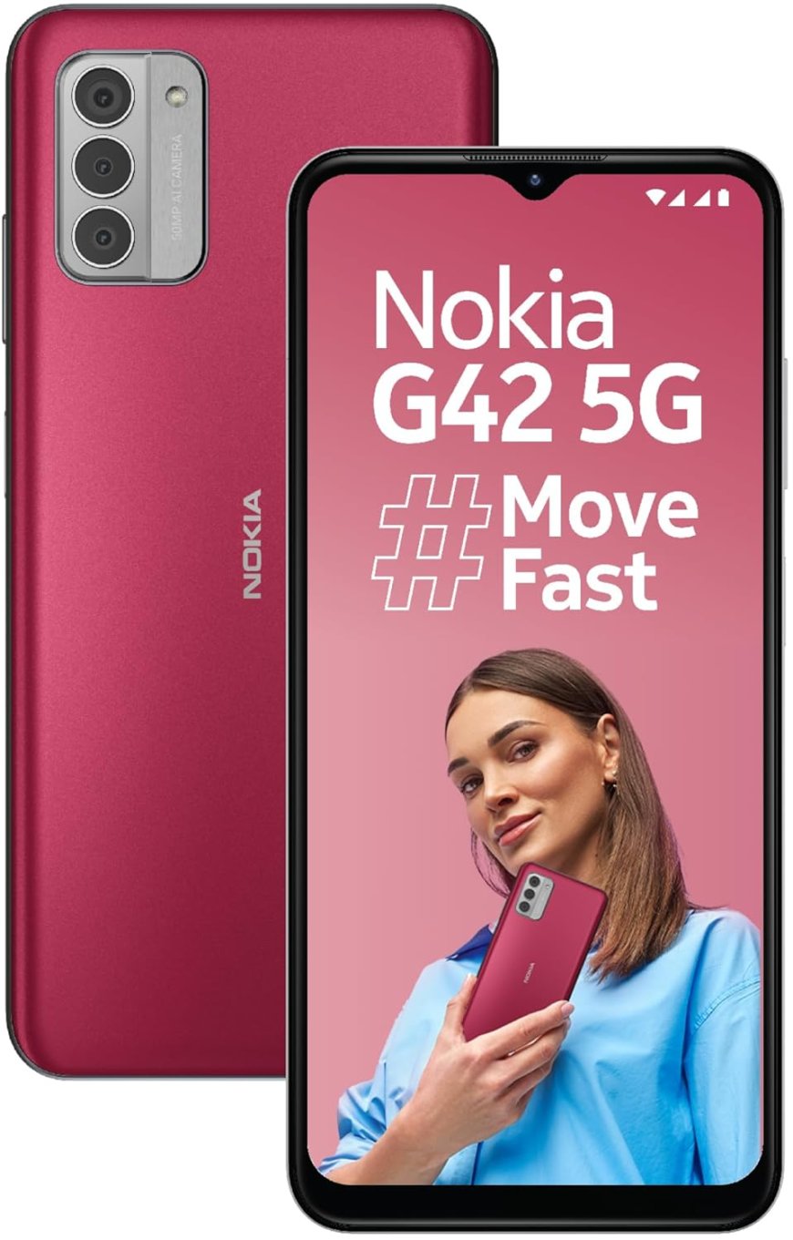 Nokia G42 5G (Pink, 6GB RAM, 128GB Storage) At just Rs. 12,599 [MRP 16,499]