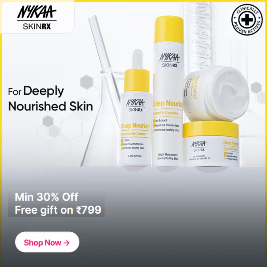 Minimum 30% off + Free Gift on Rs. 799 on Nykaa SkinRX products