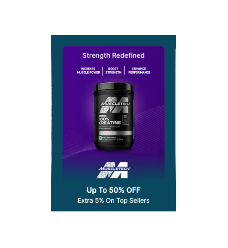 Up to 50% off + Extra 5% off on Muscletech products