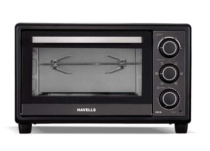 Havells 24 L 24R BL Toughened Double Glass Door OTG (Black) At just Rs. 8199 [MRP 10,295]