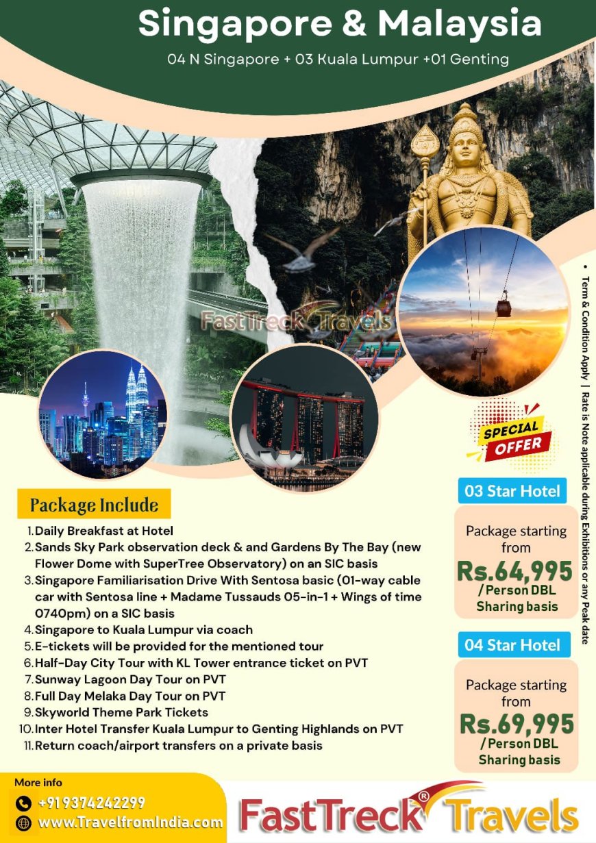 Enjoy Singapore & Malaysia 8 Nights/9 Days Tour Package Starting At just Rs. 64,995