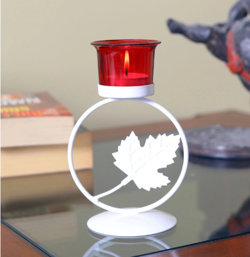 White Iron Victoria Table Candle Holder At just Rs. 99 [MRP 299]