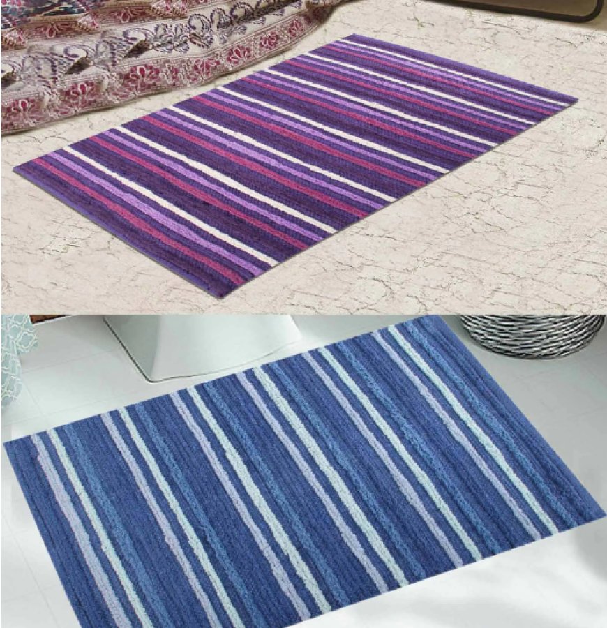 Multicolor Cotton Machine Made 2 X 2 feet Dhurries (Pack of 2) At just Rs. 279 [MRP 849]