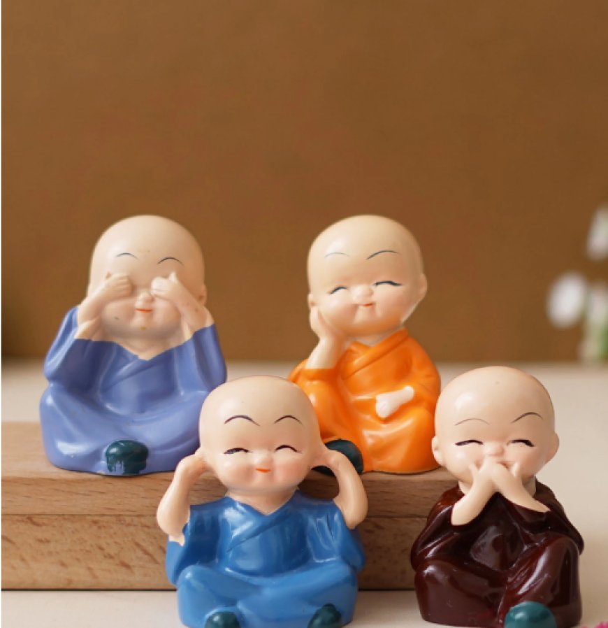 Cute Little Monks Figurines (Set of 4) At just Rs. 139 [MRP 599]