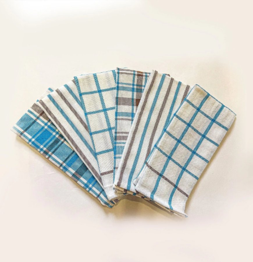 Teal 100% Cotton 200 GSM Hand Towel Set (6Pcs) At just Rs. 199 [MRP 699]