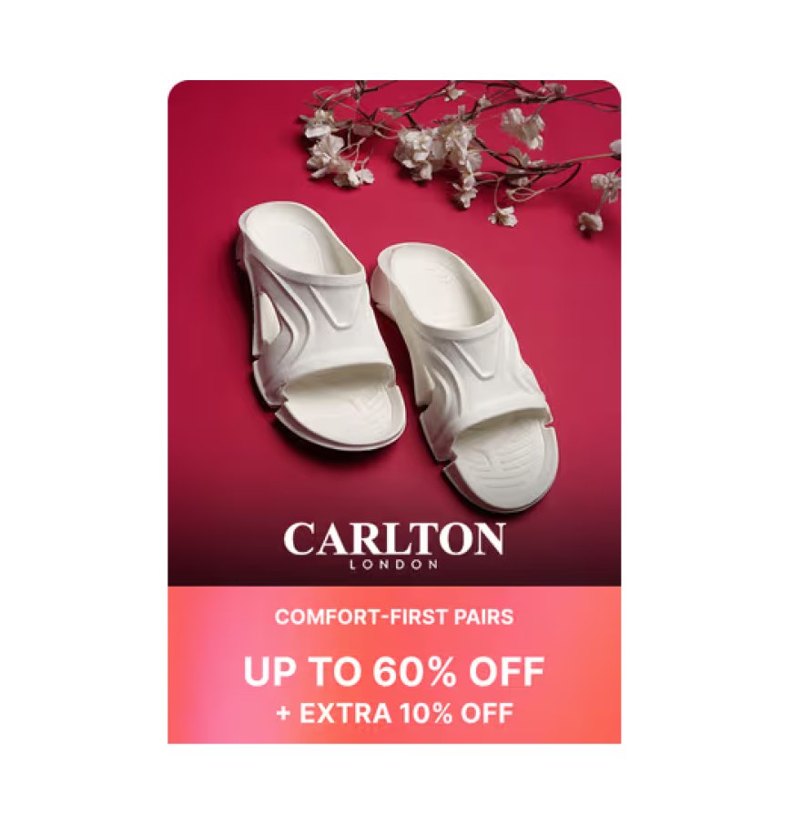 Up to 60% off + Extra 10% off on Carlton London Brand