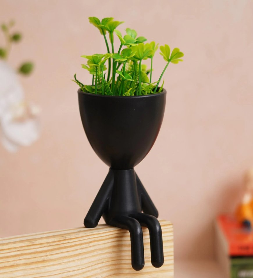 Black Plastic Desk Pot At just Rs. 199 [MRP 292]