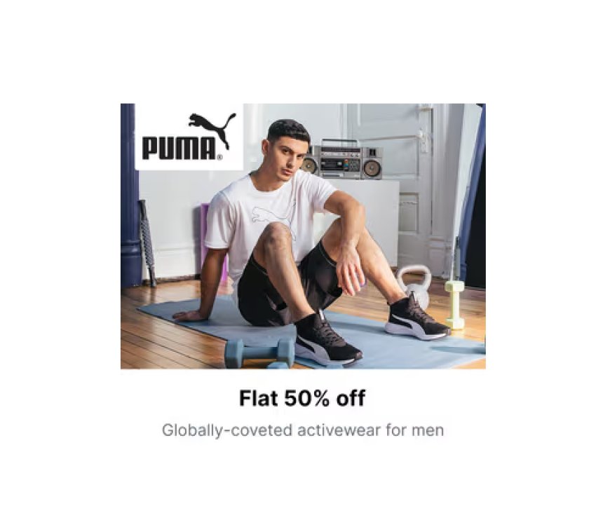 Flat 50% off on Puma Brand