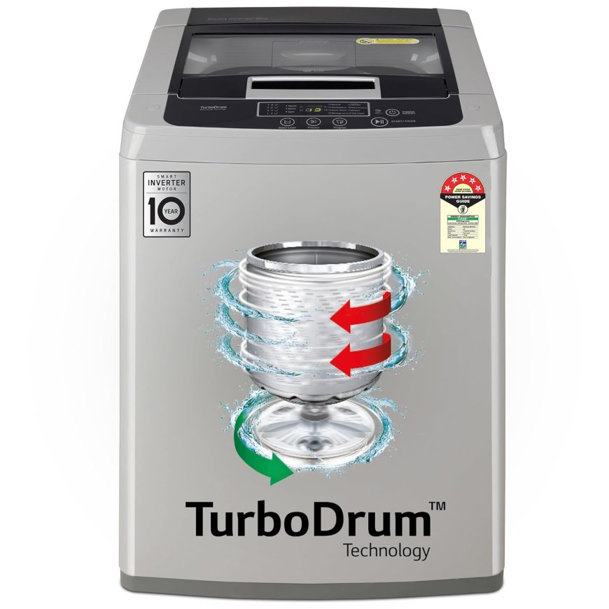 LG 8 Kg 5 Star TurboDrum Fully Automatic Top Load Washing Machine At just Rs. 18,990 [MRP 29,990]