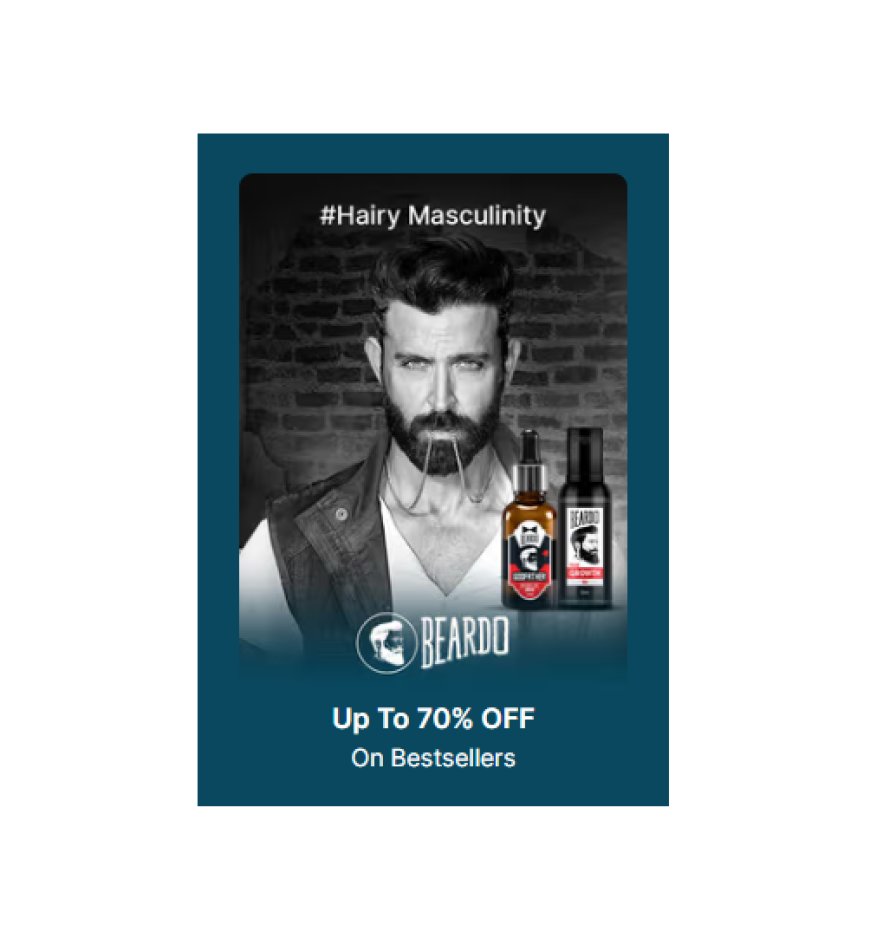 Up to 70% off on Beardo products