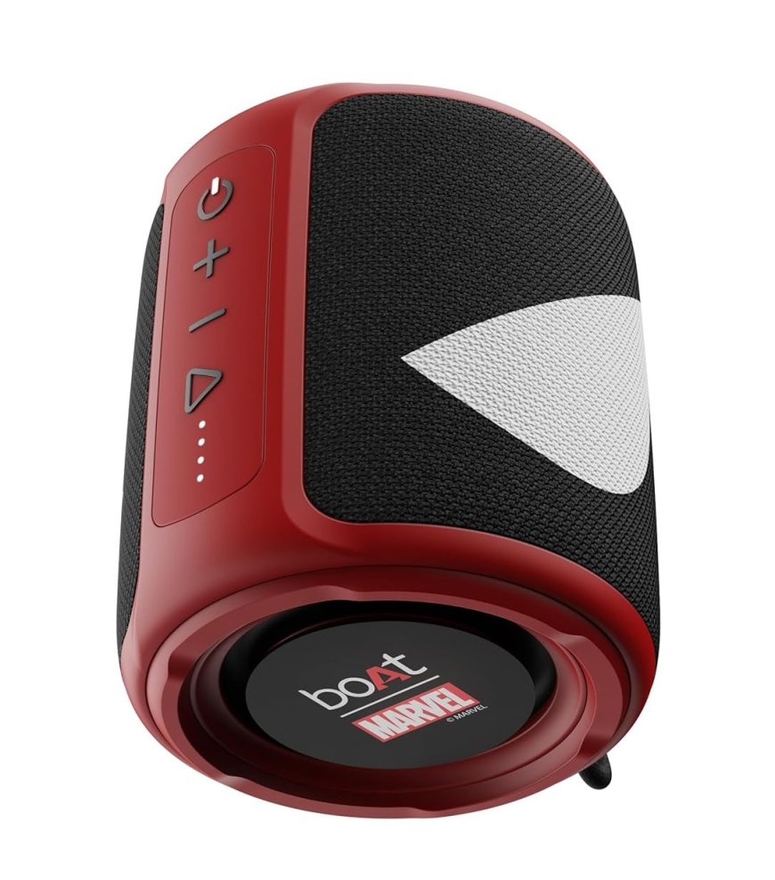 boAt Stone 350 Deadpool Edition 10 W Bluetooth Speaker (Assassin Red) At just Rs. 1699 [MRP 3490]