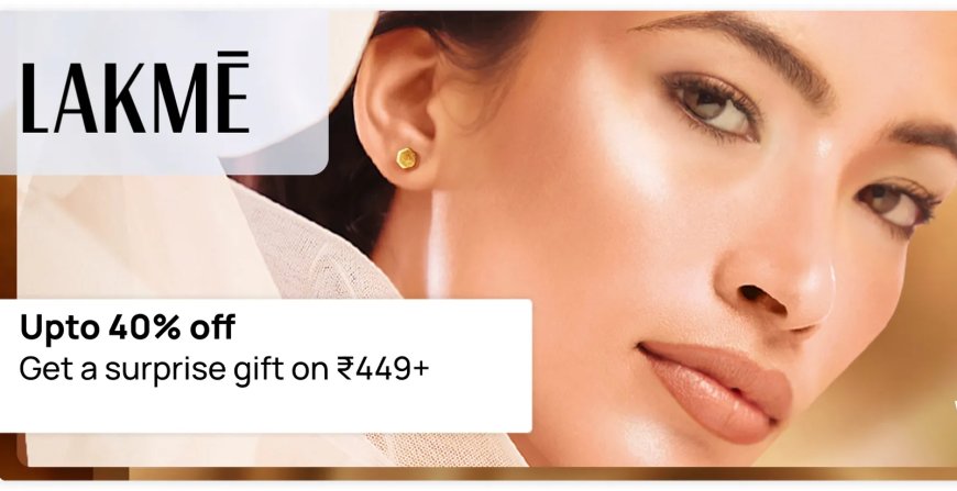 Up to 40% off + Free Gift on Rs. 449+ on Lakme products