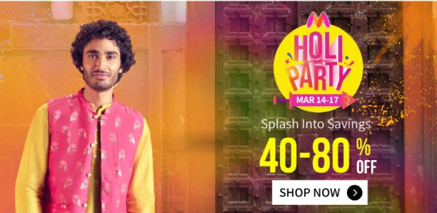 Holi Party Sale: 40-80% off on Men's Wear