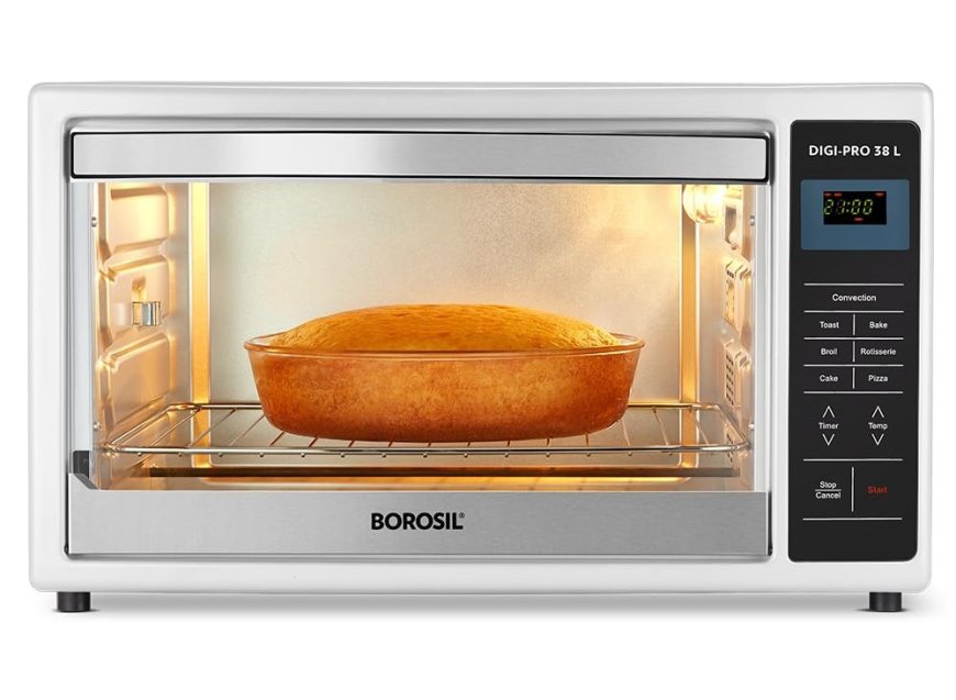 Borosil DigiPro 38 L Digital Oven Toaster & Grill (Silver) At just Rs. 11,761 [MRP 15,590]