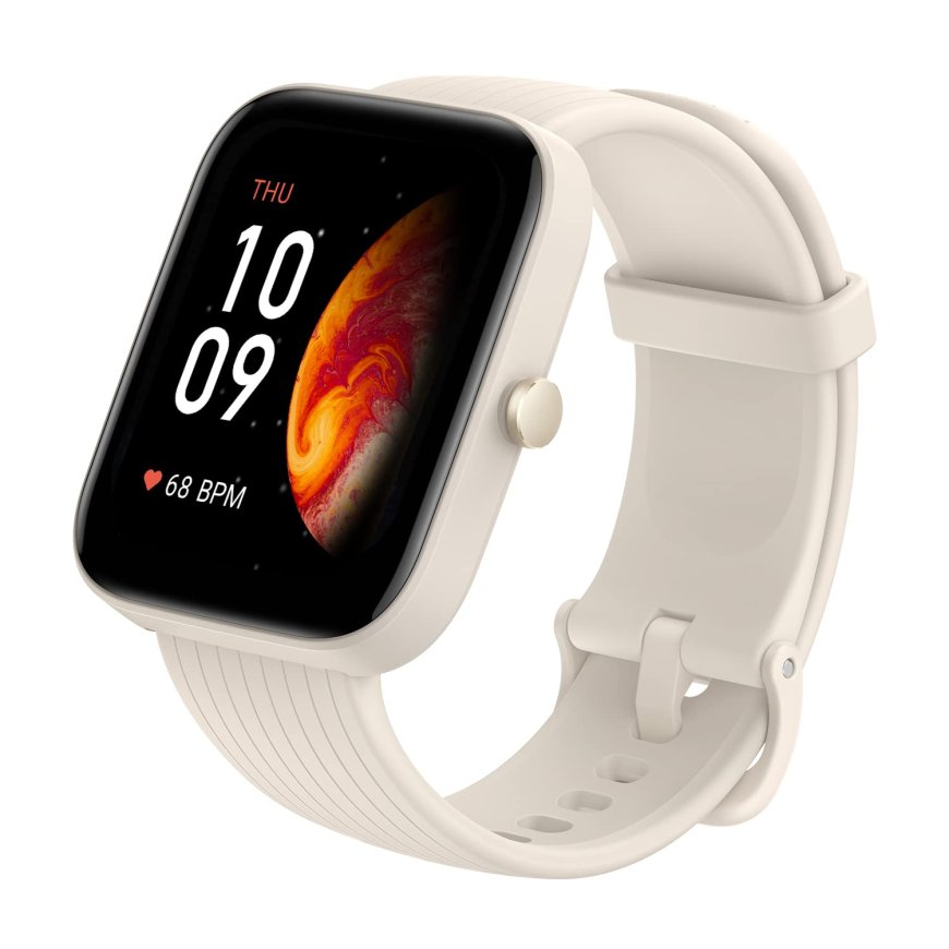 Amazfit Bip 3 Pro Smart Watch (Cream) At just Rs. 2999 [MRP 5999]