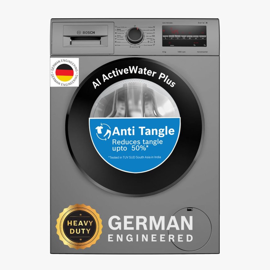 Bosch 8 Kg Fully Automatic Front Load Washing Machine (Grey) At just Rs. 35,900 [MRP 59,490]