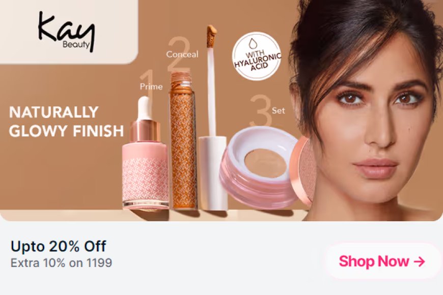 Up to 20% off + Extra 10% off on Rs. 1199 on Kay Beauty products