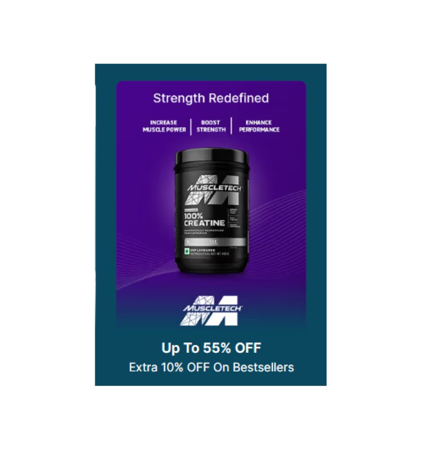 Up to 55% off + Extra 10% off MuscleTech products