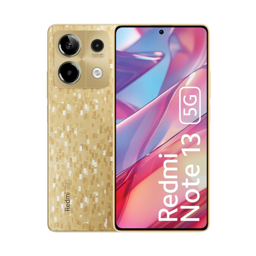 Redmi Note 13 5G (Prism Gold, 6GB RAM, 128GB Storage) At just Rs. 16,770 [MRP 20,999]