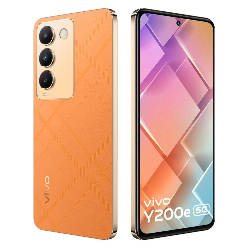 Vivo Y200e 5G (Saffron Delight, 6GB RAM, 128GB Storage) At just Rs. 19,999 [MRP 23,999]