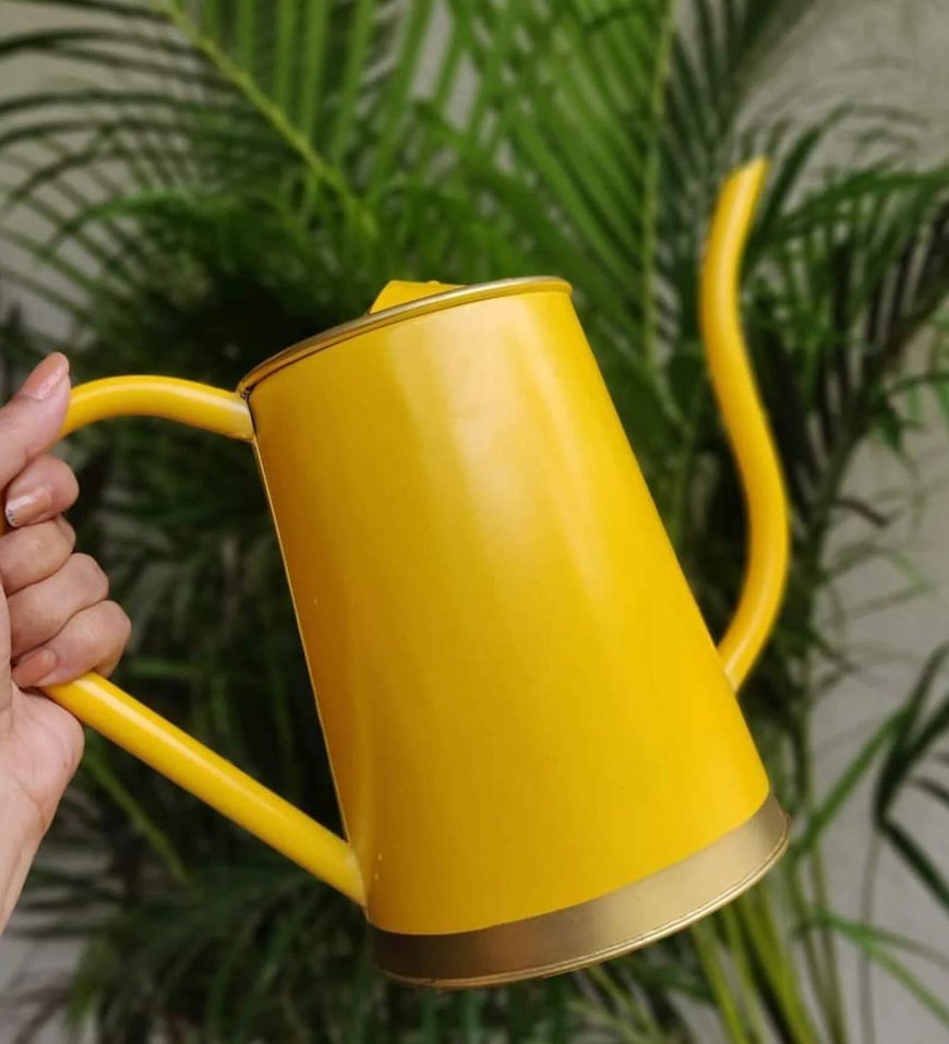 Yellow Metal 1.2 L Watering Can For Planters At just Rs. 299 [MRP 899]