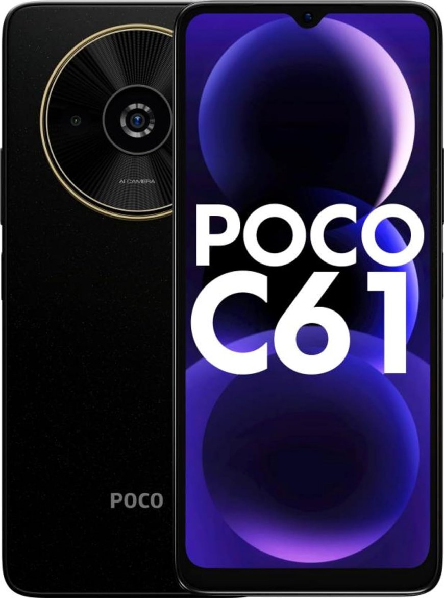 POCO C61 (Diamond Dust Black, 6GB RAM, 128GB Storage) At just Rs. 7999 [MRP 9999]