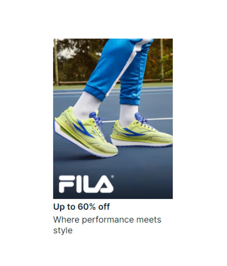 Up to 60% off on FILA Brand