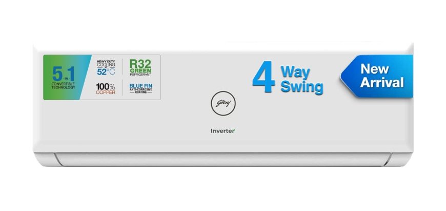 Godrej 1.5 Ton 4 Star 5-in-1 Convertible Cooling Split Inverter AC At just Rs. 32,990 [MRP 49,990]