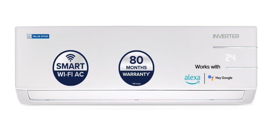 Blue Star 1.5 Ton 5 Star Smart Wi-Fi Inverter Split AC (White) At just Rs. 44,990 [MRP 75,000]