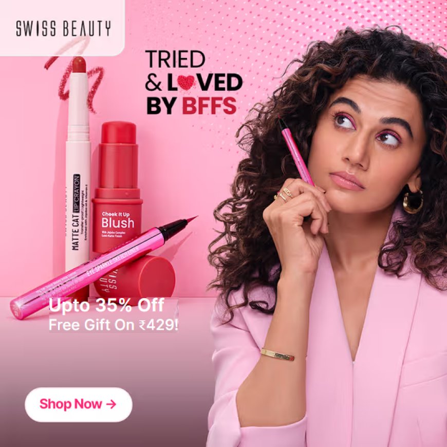 Up to 35% off + Free Gift on Rs. 429 on Swiss Beauty products