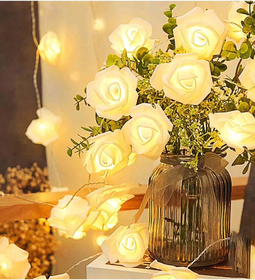 White Rose Warm White 14 LEDs Copper LED String Light At just Rs. 219 [MRP 899]