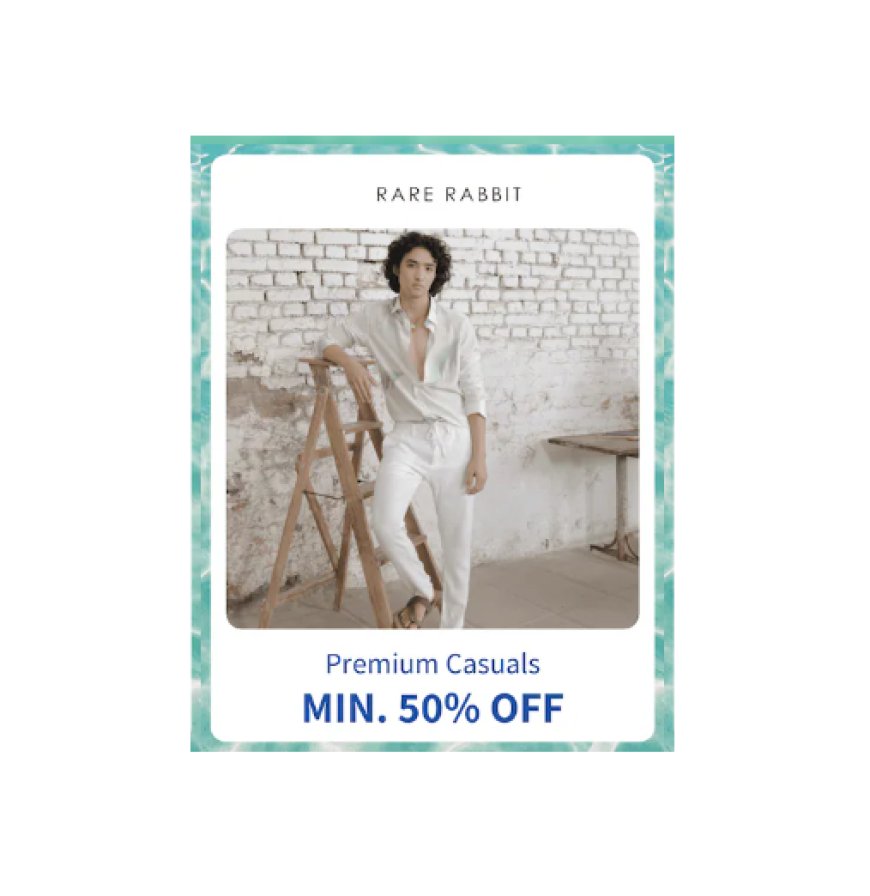 Minimum 50% off on Rare Rabbit Brand