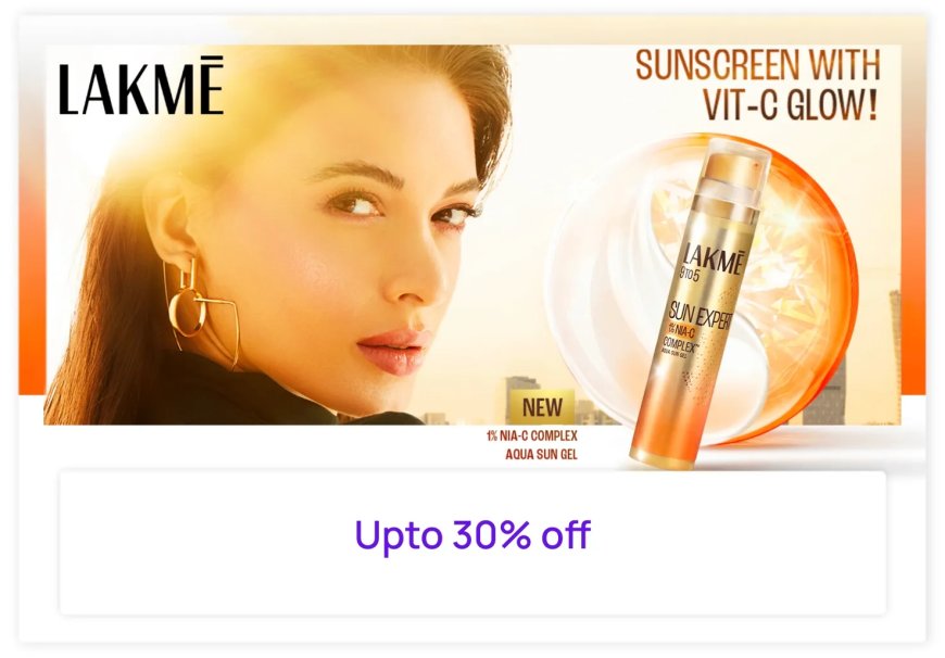 Up to 30% off on Lakme products