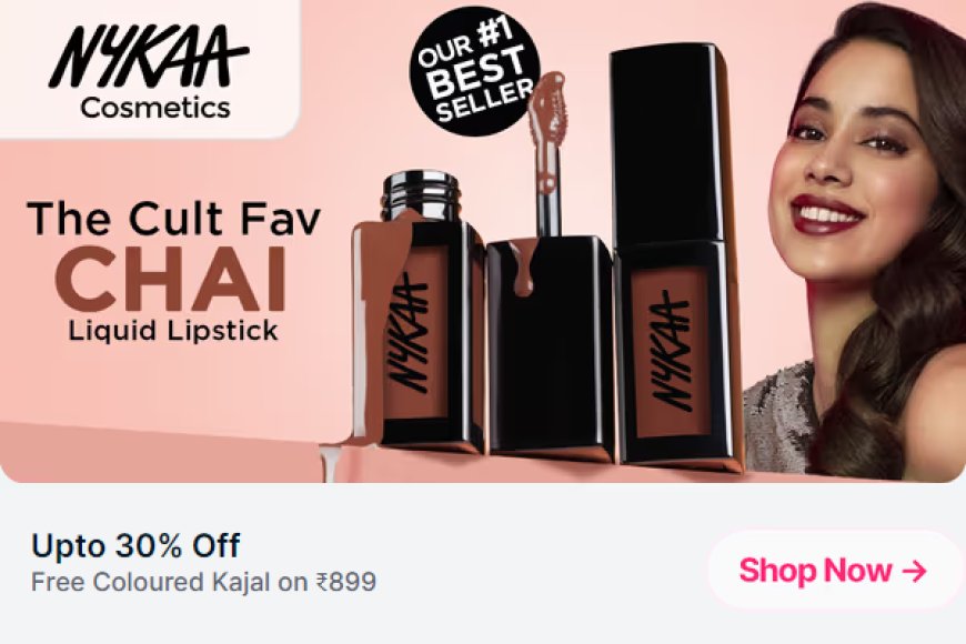 Up to 30% off + Free Coloured Kajal on Rs. 899 on Nykaa Cosmetics