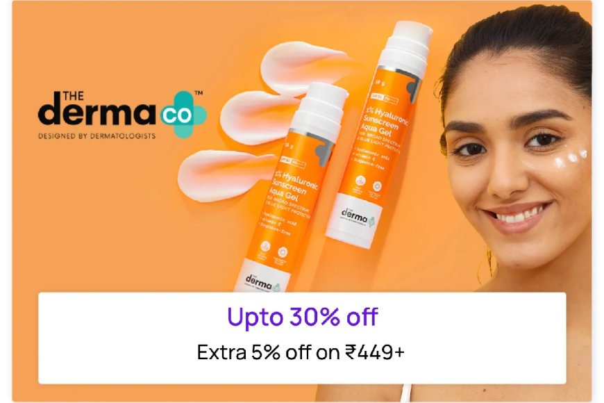 Up to 30% off + Extra 5% off on Rs. 449+ on The Derma Co. products